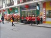 Chinese Band outside Bakery in Shanghai, China, photo by Charles Foster