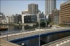 Tokyo waterfront, view from a Tokyo Monorail train in Tokyo, Japan, photo by Inga