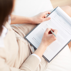 Blue Sky Dental | patient filling out forms